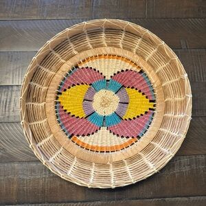 Vintage Hand Woven Trinket Basket